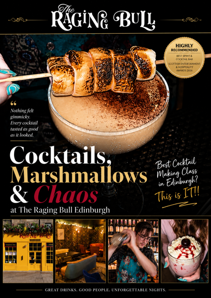 Cocktails, Marshmallows & Chaos at The Raging Bull Edinburgh